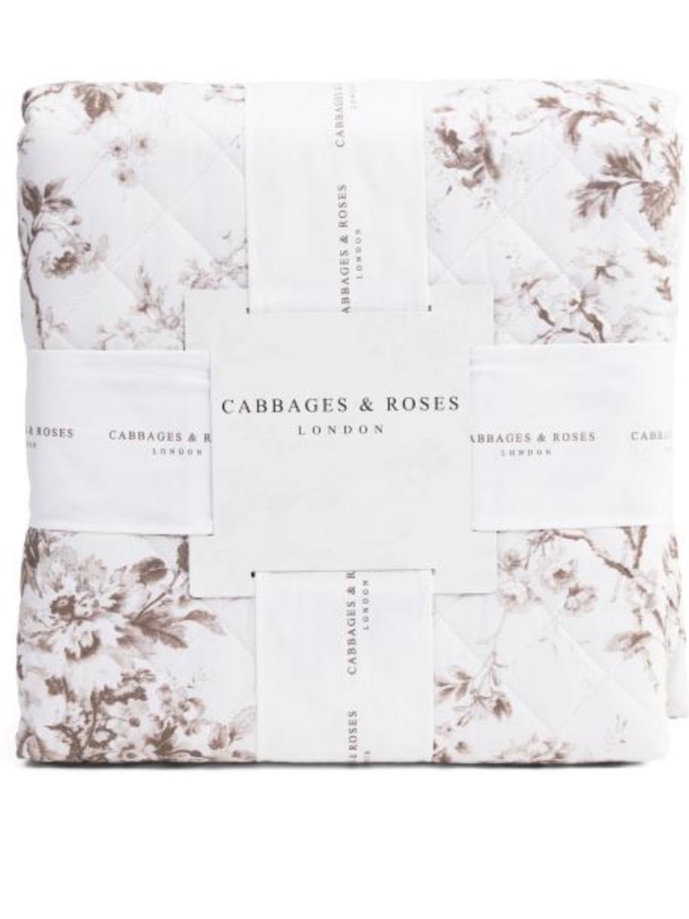 Cabbages & Roses Toile Quilt Set
